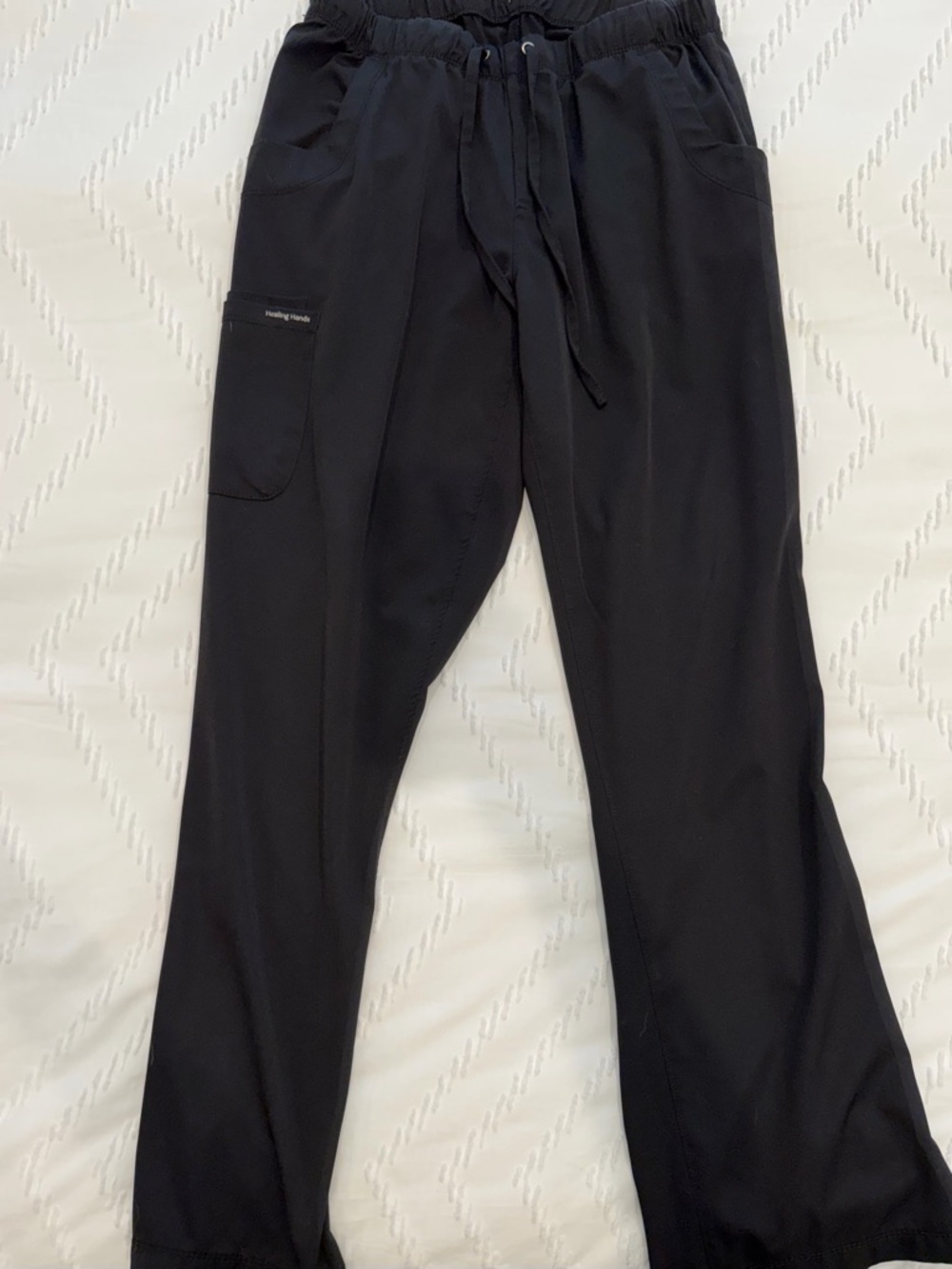 Women’s Healing hands Black Drawstring scrub pants